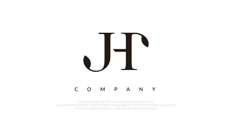 Initial JH Logo Design Vector 