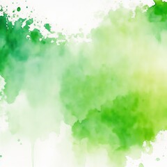 Fototapeta premium Green Bleeding Watercolor texture Background