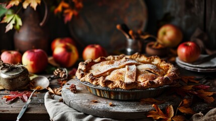 A wonderful autumn apple pie