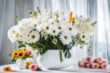Obraz na płótnie Canvas bouquet of flowers in a vase