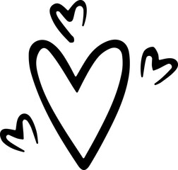 Heart Icon, Hand Drawn Heart, Valentine Days, Cupid, Heart Clipart, Open heart