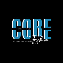 Core urban style casual denim wear fashion t shirt design