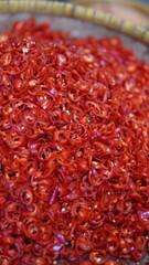 sliced red chilies