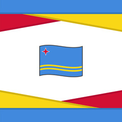 Aruba Flag Abstract Background Design Template. Aruba Independence Day Banner Social Media Post. Aruba Vector
