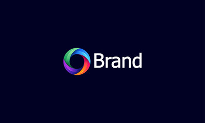 3d O letter circular logo