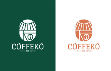 Premium coffee shop logo. coffee shop badge. minimalist. arabica. espresso