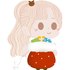 Young girl at christmas 2