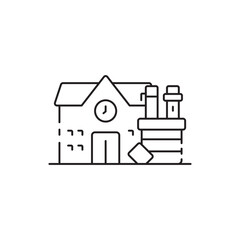 Stationary icon, pencil, paperclip, eraser, ruler, pen, notebook, scissors, highlighter, staple, compass, binder clip, push pin, sticky note, calculator, envelope, clipboard, tape dispenser, glue,