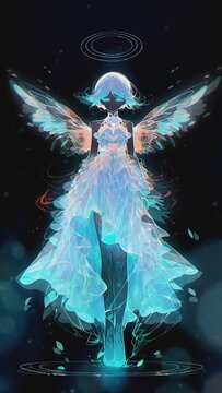 Neon anime angel 