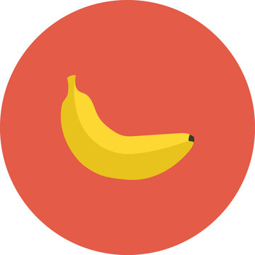 illustration of a banana. food icon png transparent. food icon vector. food symbol. bread, cooking, cuisine, drink, fare, feed, foodstuff, meal, meat and snack logo design template.