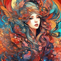 woman with auditory hallucinations. generated with AI