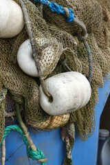 Tools on a fishing boat.