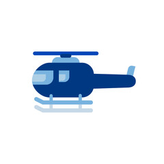 Vector blue helicopter icon