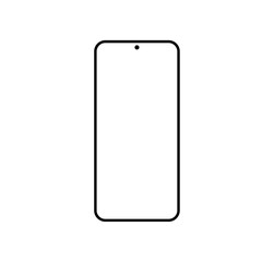 Model smartphone with transparent screens. Smartphone mockup . Device front view.