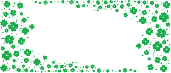 clover leaf background st patrick's day with transparent background vector eps 10
