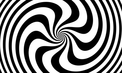 Hypnotic spiral background. Optical illusion style design. Vector illustration
