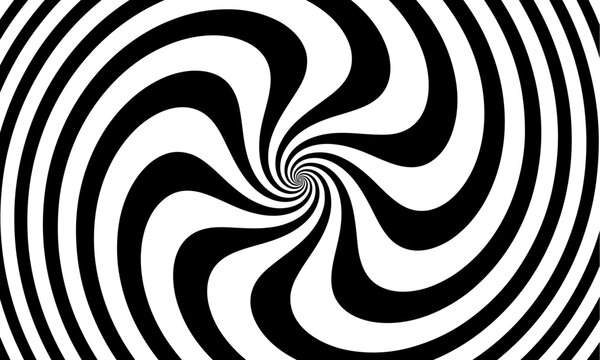 Hypnotic spiral background. Optical illusion style design. Vector illustration © kastanka