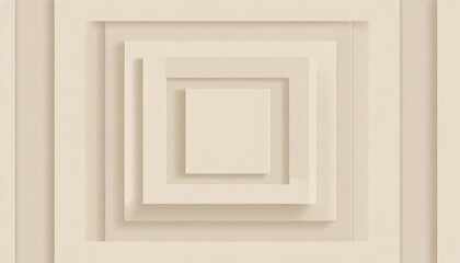 Abstract geometric composition beige squares on a cream background, creating a modern neomorphism design.