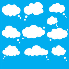 Dream cloud isolated icon. Cute Clouds Pattern.