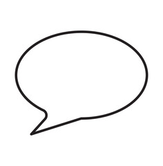 Speech bubble icon, empty chat icon template, vector illustration. eps 10 