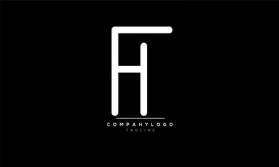 Alphabet letters Initials Monogram logo FH, FH INITIAL, FH letter