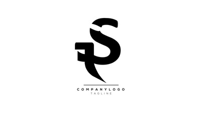 Alphabet letters Initials Monogram logo FS, FS INITIAL, FS letter