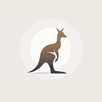 Kangaroos icon set. Vector illustration isolated on white background.