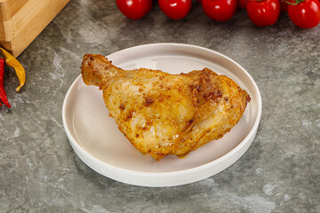 Roasted chicken leg with spices