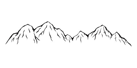 mountains silhouette design. adventure logo, sign and symbol.