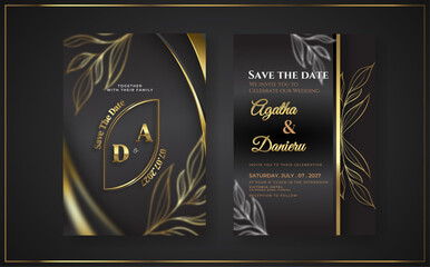 Romantic wedding invitation template