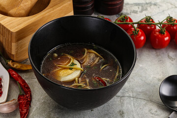 Japanese Miso soup with chicken