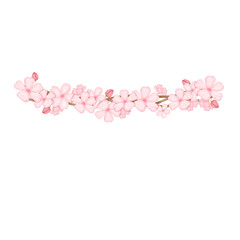 pink Sakura flowers crown 