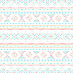 Ethnic southwest tribal navajo ornamental seamless pattern fabric colorful design for textile printing 
