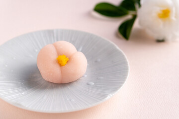 季節の和菓子「山茶花」