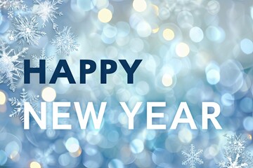  happy new year on a blue background Generative AI