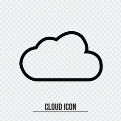 Cloud icon vector illustration. cloud sign and symbol used in web.