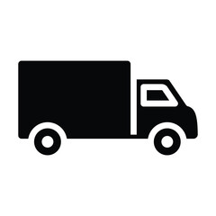 Truck delivery icon on transparent background