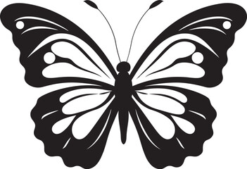 Stygian Symphony Black Butterfly Logo Symbol Ethereal Eclipse Vector Butterfly Icon Design