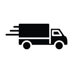Truck delivery icon on transparent background