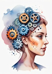A Woman With Gears In Her Hair