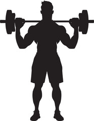 Fitness Forge Vector Workout Logo Strength Stance Black Dumbbell Icon