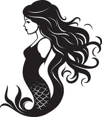 Eternal Echoes Black Mermaid Icon Tiny Terrors Black Goblin Vector Icon