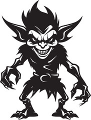 Midget Mischief Black Vector Goblin Icon Pocket Goblin Pals Logo Icon Design