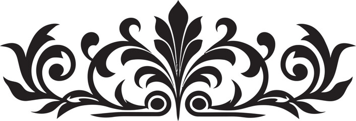 Obsidian Noir Ribbonwork Emblem Shadowy Lacework Border Icon