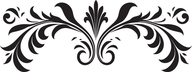 Ebony Engraved Border Crest Noir Ribbonwork Ornate Mark