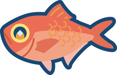 かわいいキンメダイのイラスト