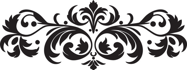 Obsidian Filigree Crest Design Noir Lacework Emblem Icon