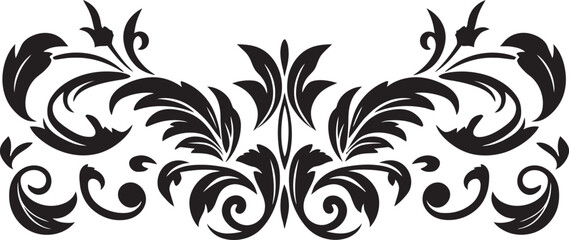 Regal Midnight Trim Black Border Logo Ornate Obsidian Outlines Vector Icon Design