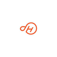 Infinity with letter H logo vector symbol, Abstract and monogram