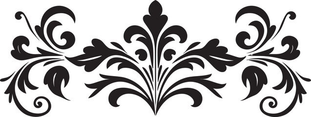 Regal Noir Framework Ornamental Border Icon Majestic Midnight Trims Black Vector Logo
